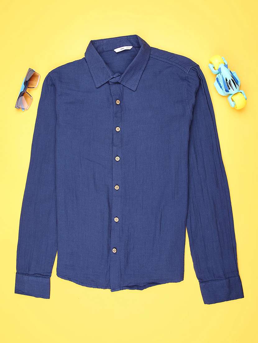 men solid long sleeve regualr fit casual shirt