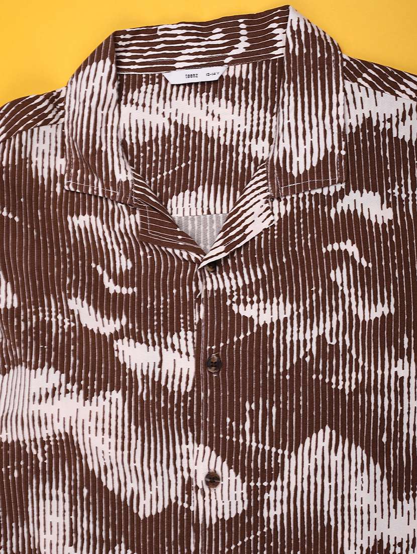 boys printed short sleeve casual shirt - 22162258 -  Standard Image - 3