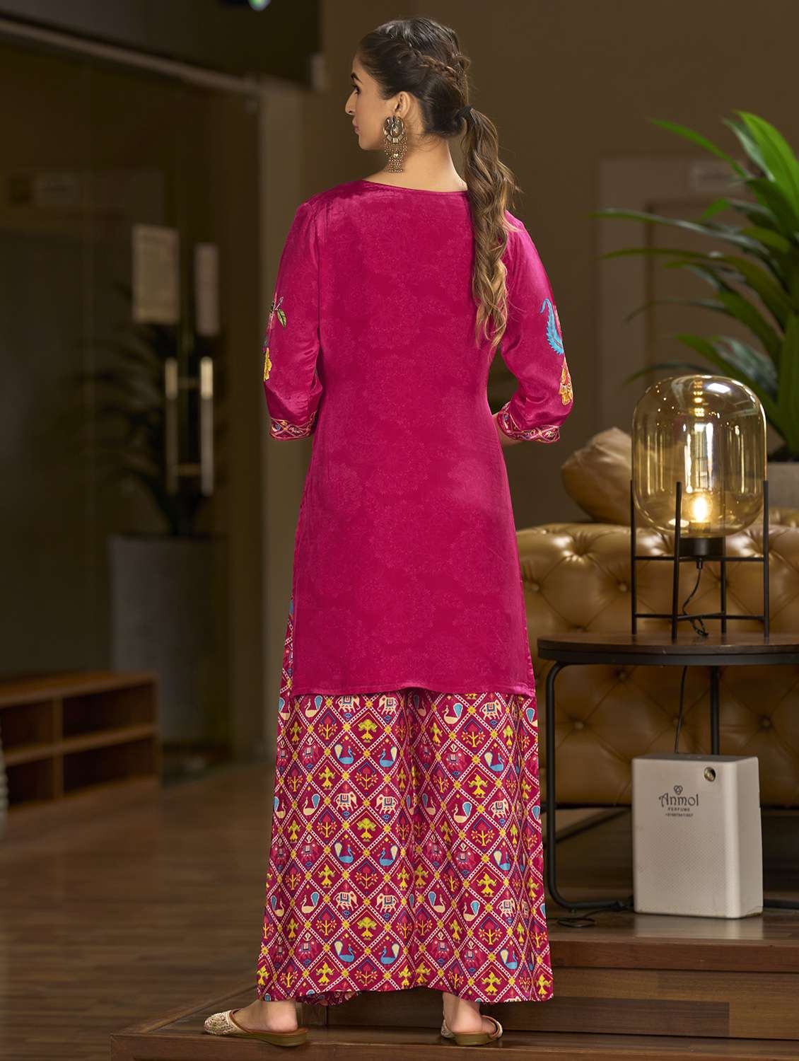 women printed three quarter sleeve co-ord set - 22162268 -  Standard Image - 3