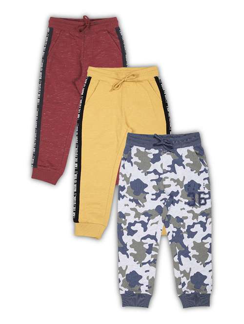 boys pack of 3 printed mid rise jogger - 22162271 -  Standard Image - 0