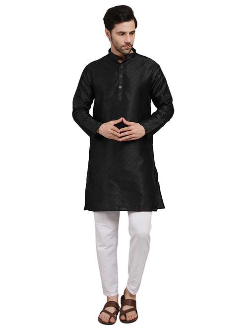 men self design mandarin neck kurta with trousers ethnic wear set - 22162300 -  Standard Image - 0