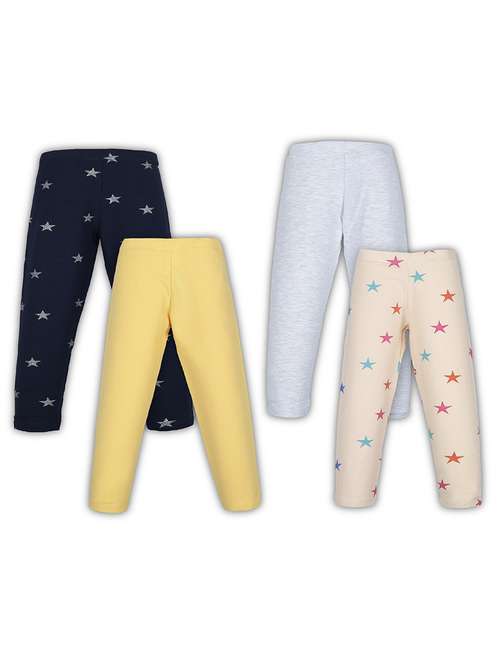 girls pack of 4 printed mid rise legging - 22162342 -  Standard Image - 0