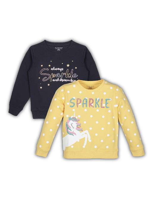 girls pack of 2 long sleeve sweatshirt - 22162344 -  Standard Image - 0