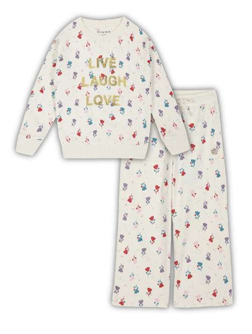 girls printed long sleeve full length set - 22162350 - Standard Image - 0