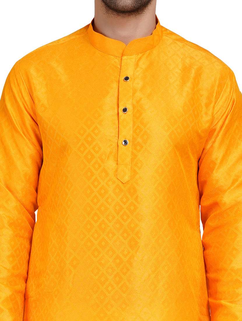 men self design mandarin neck kurta with trousers ethnic wear set - 22162363 -  Standard Image - 5