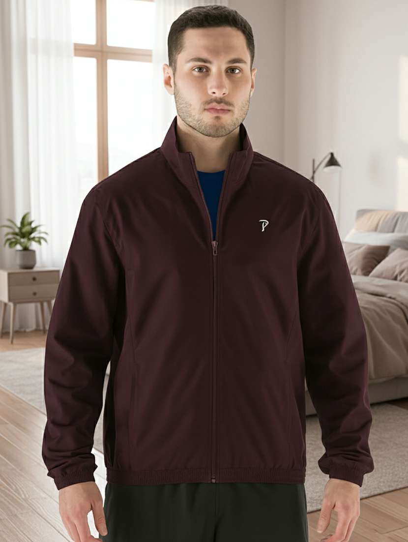 men solid long sleeve regualr fit casual jacket