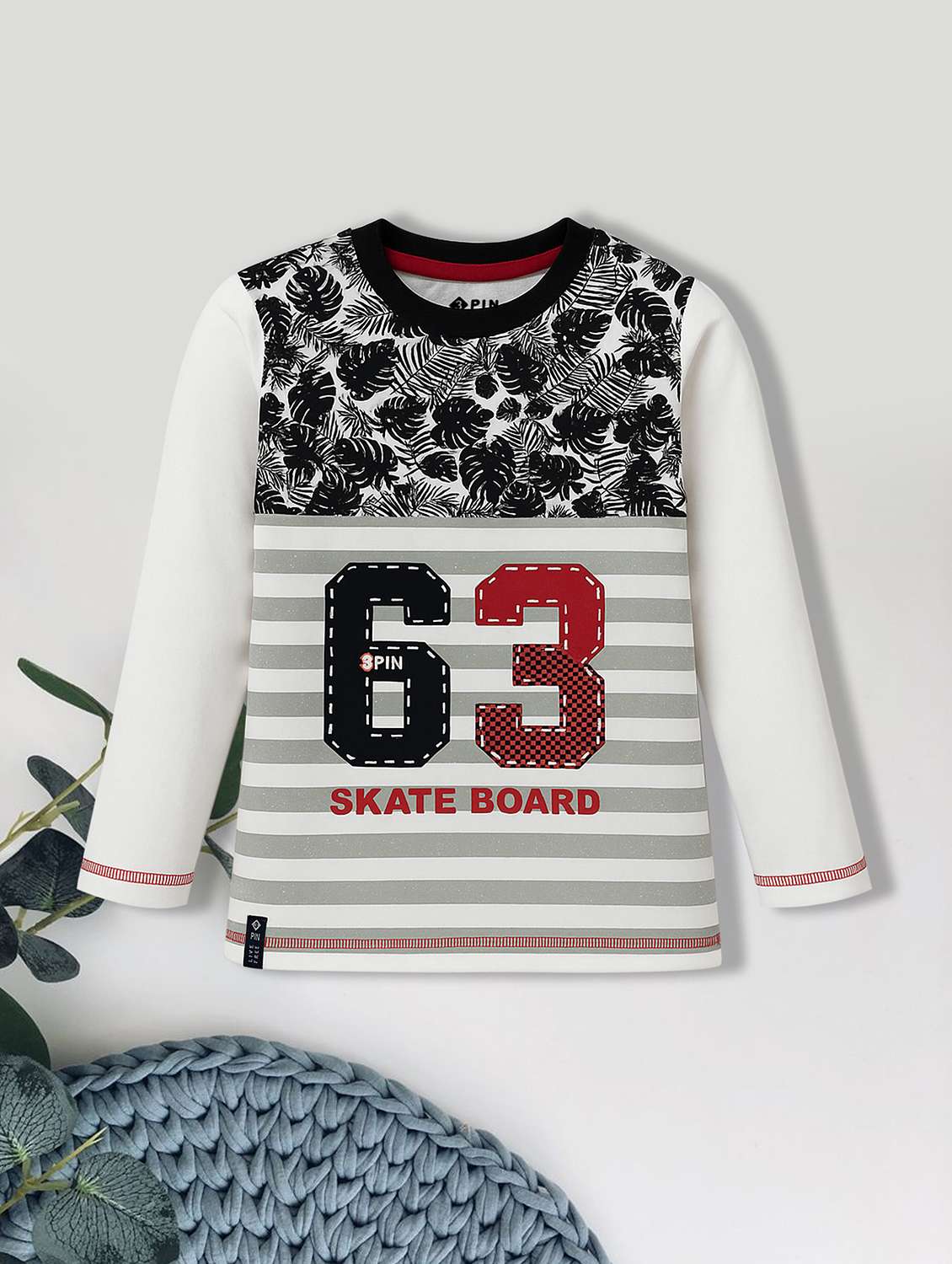 boys pack of 5 printed long sleeve t-shirt - 22162408 -  Standard Image - 3