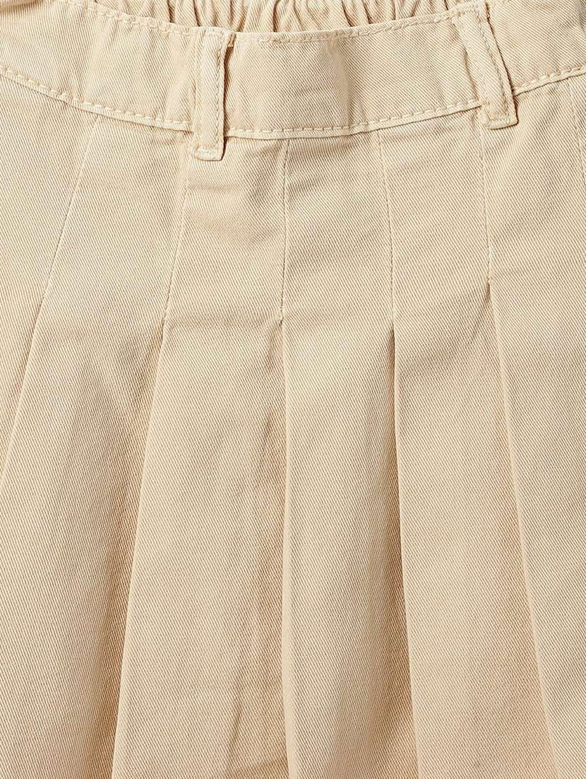 girls solid pleated mid rise skirt - 22162448 -  Standard Image - 5