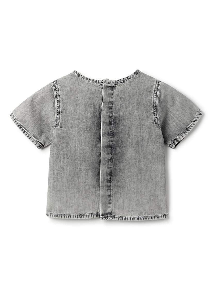 girls embroidered short sleeve top - 22162450 -  Standard Image - 3