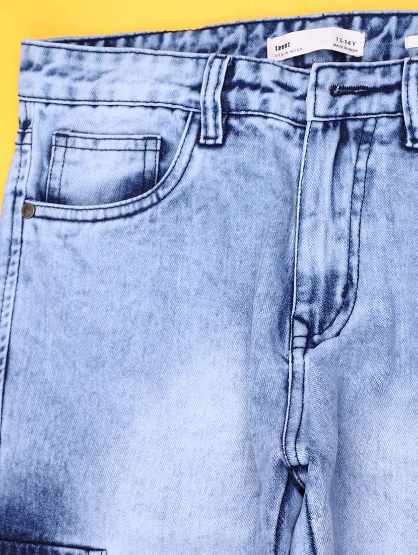 boys washed mid rise regular fit cargo - 22162459 -  Standard Image - 3