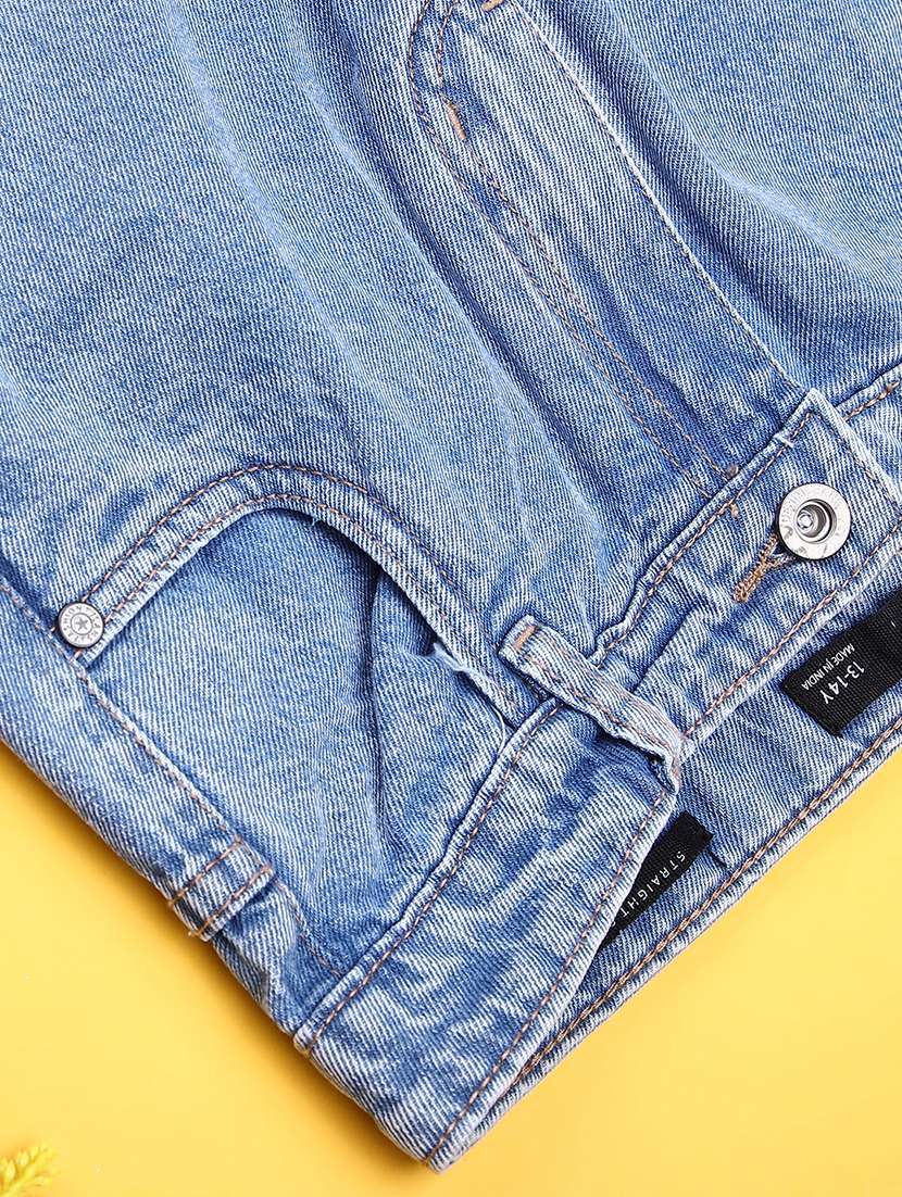 boys washed mid rise straight jeans - 22162460 -  Standard Image - 3