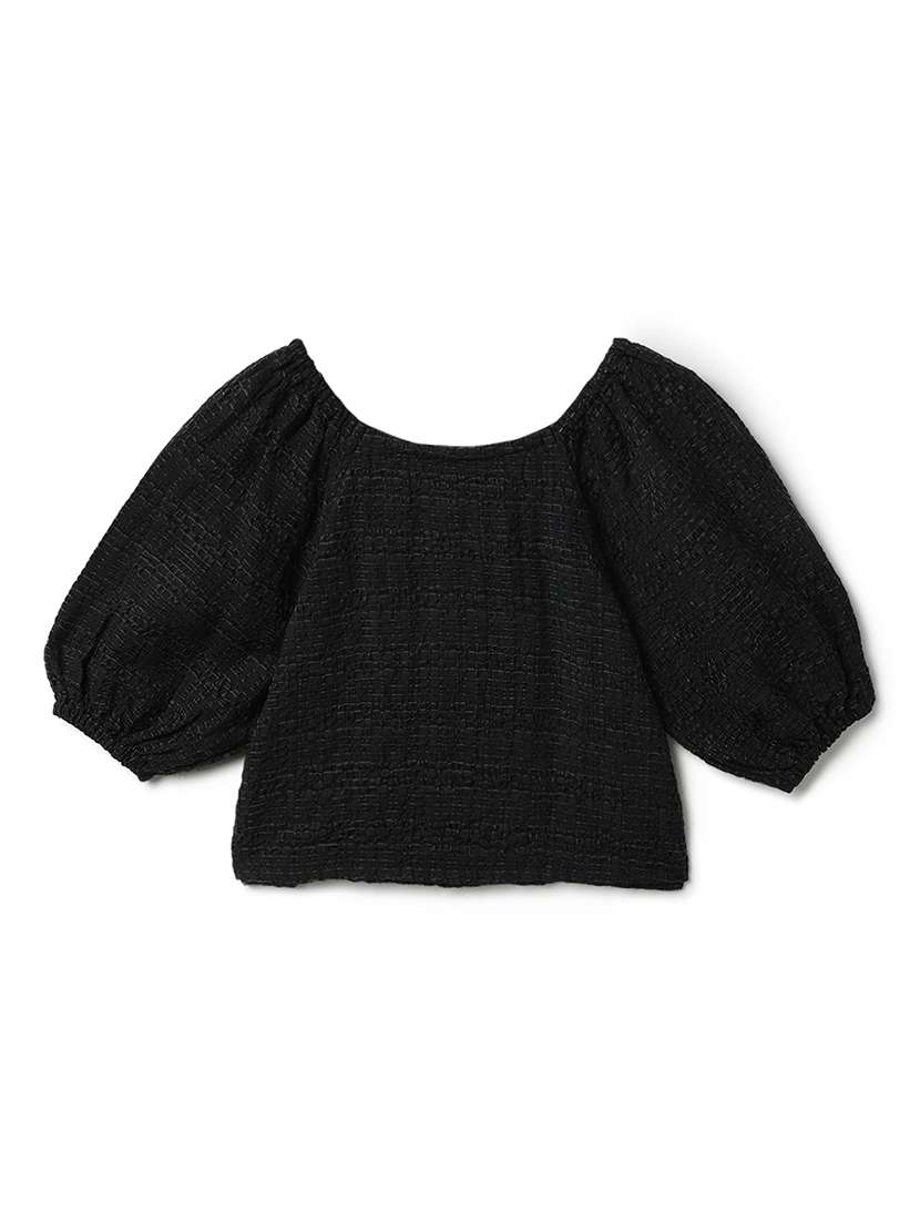 girls solid trouser & top co-ord set - 22162504 -  Standard Image - 5