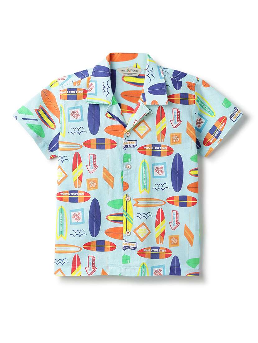 boys printed short sleeve shirt