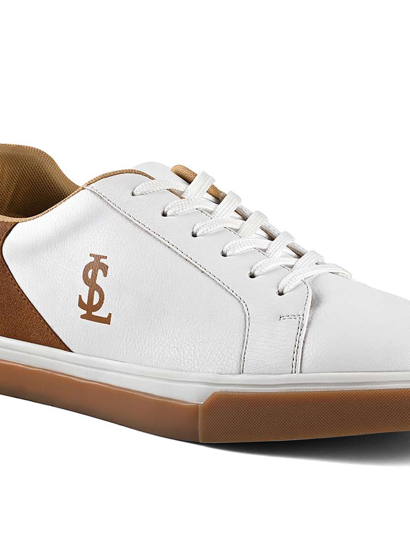 men white solid lace up sneaker - 22162544 -  Standard Image - 5