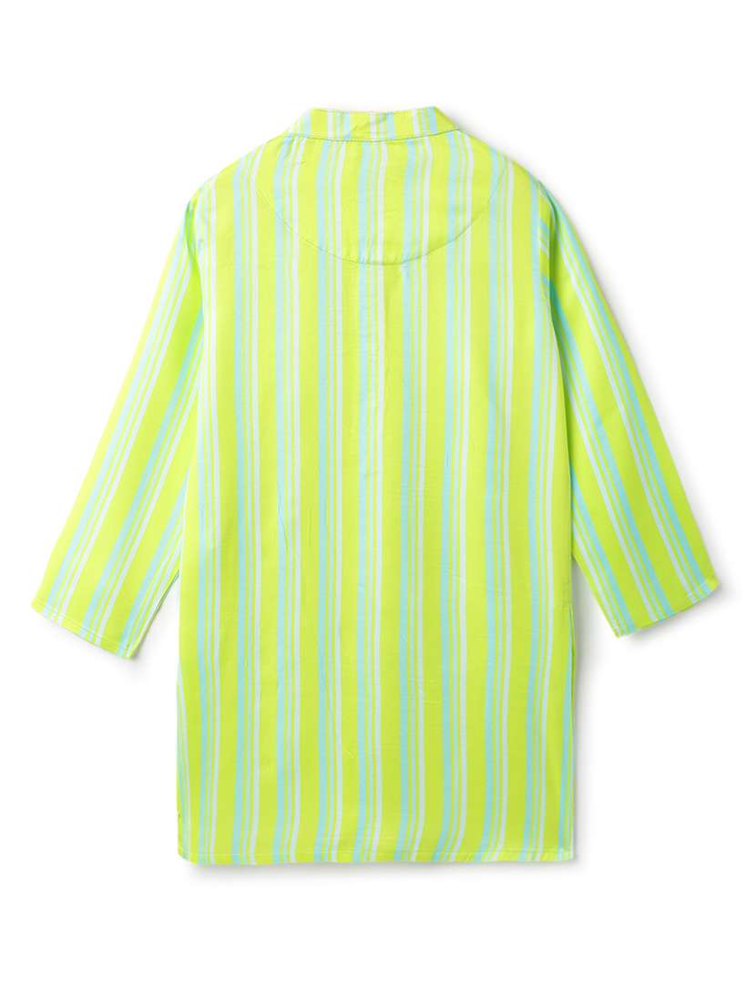 boys printed kurta and pyjama with nehru jacket - 22162548 -  Standard Image - 5