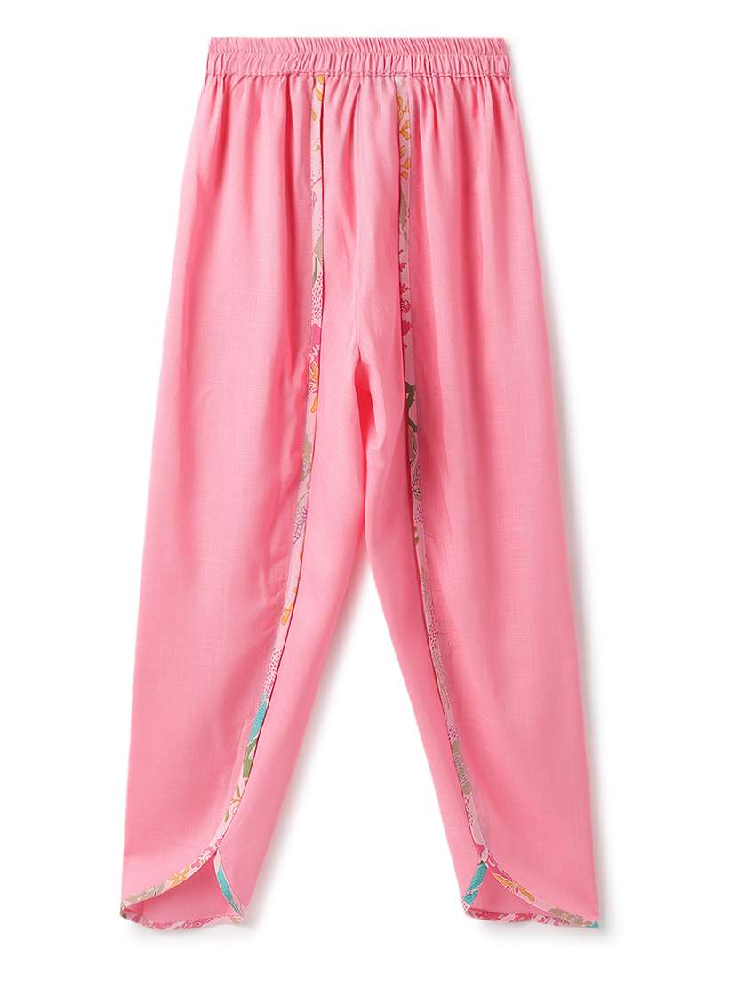 girls printed puff sleeve kurta and dhoti set - 22162550 -  Standard Image - 3