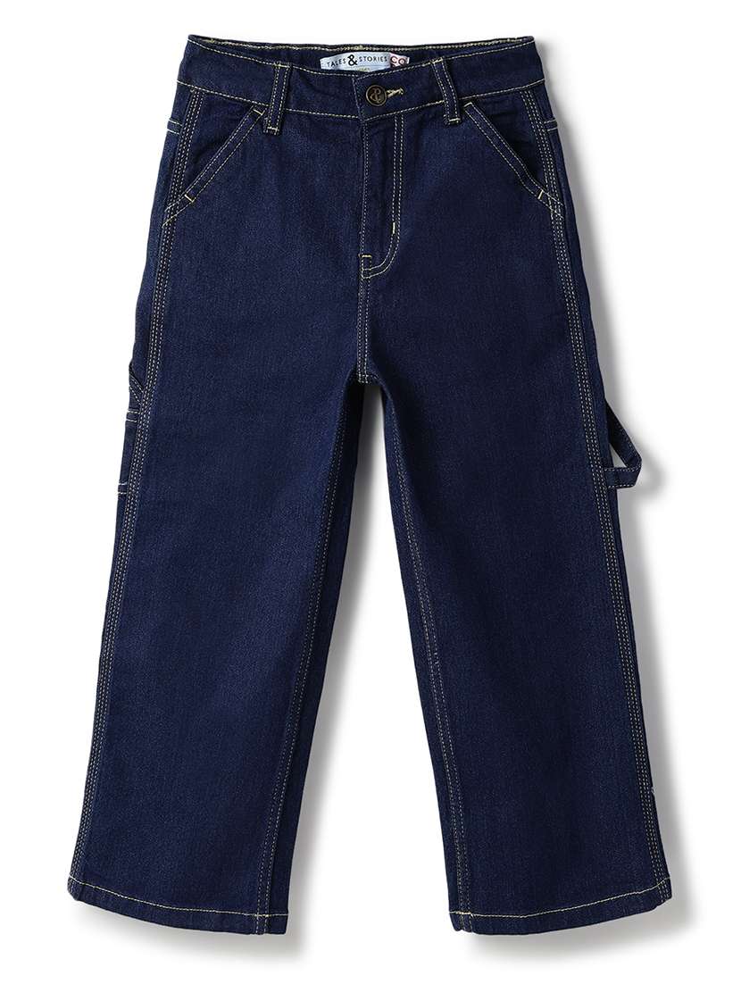 boys solid mid rise jean