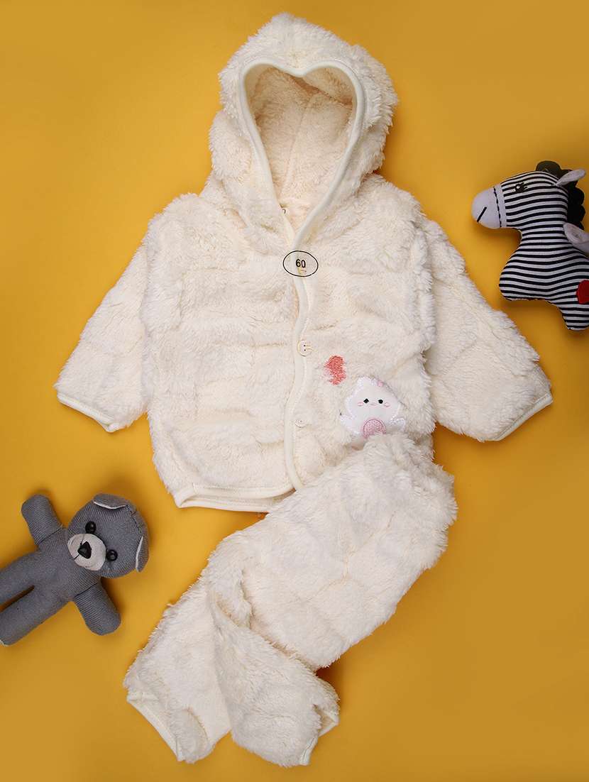 kids self designed hooded full length set