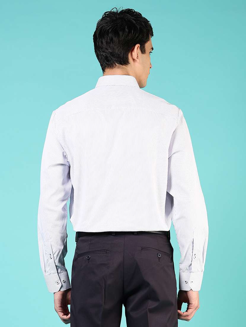 men striped long sleeve regualr fit formal shirt - 22162877 -  Standard Image - 3