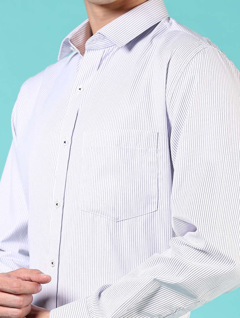men striped long sleeve regualr fit formal shirt - 22162877 -  Standard Image - 5