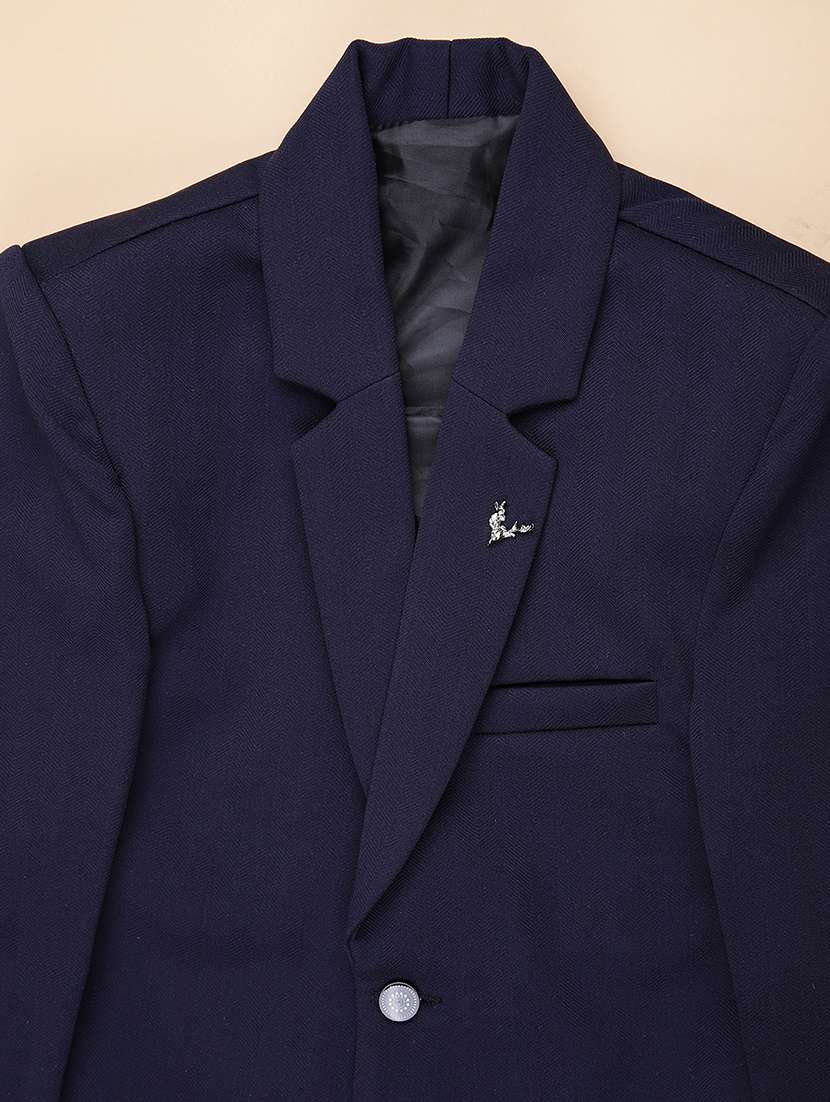 boys solid long sleeve lapel collar blazer - 22162888 -  Standard Image - 3