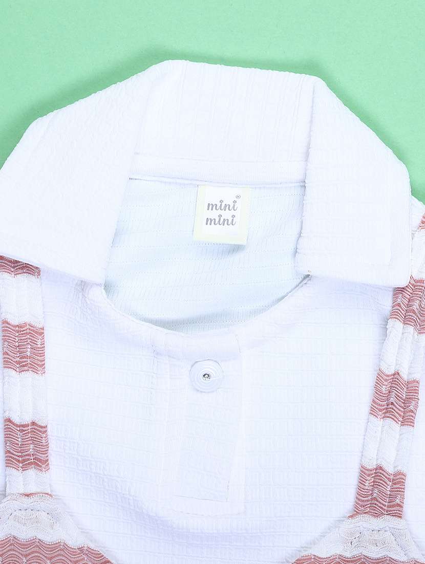 girls striped top and trouser co-ord set - 22162974 -  Standard Image - 3