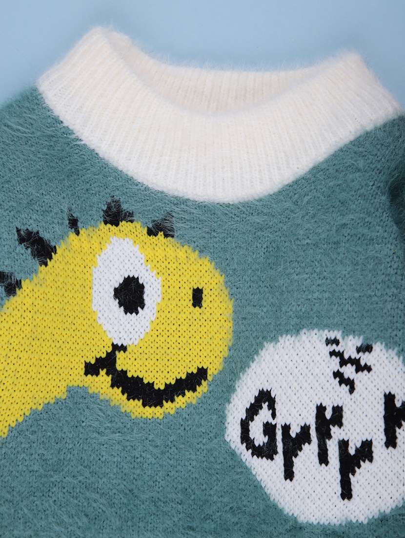 boys self designed long sleeve sweater - 22163052 -  Standard Image - 3