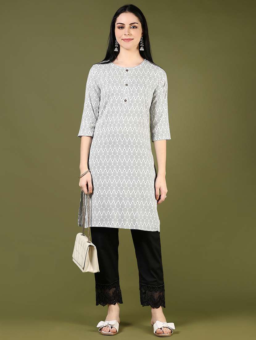 women solid mid rise regular fit tapered pant - 22163290 -  Standard Image - 3