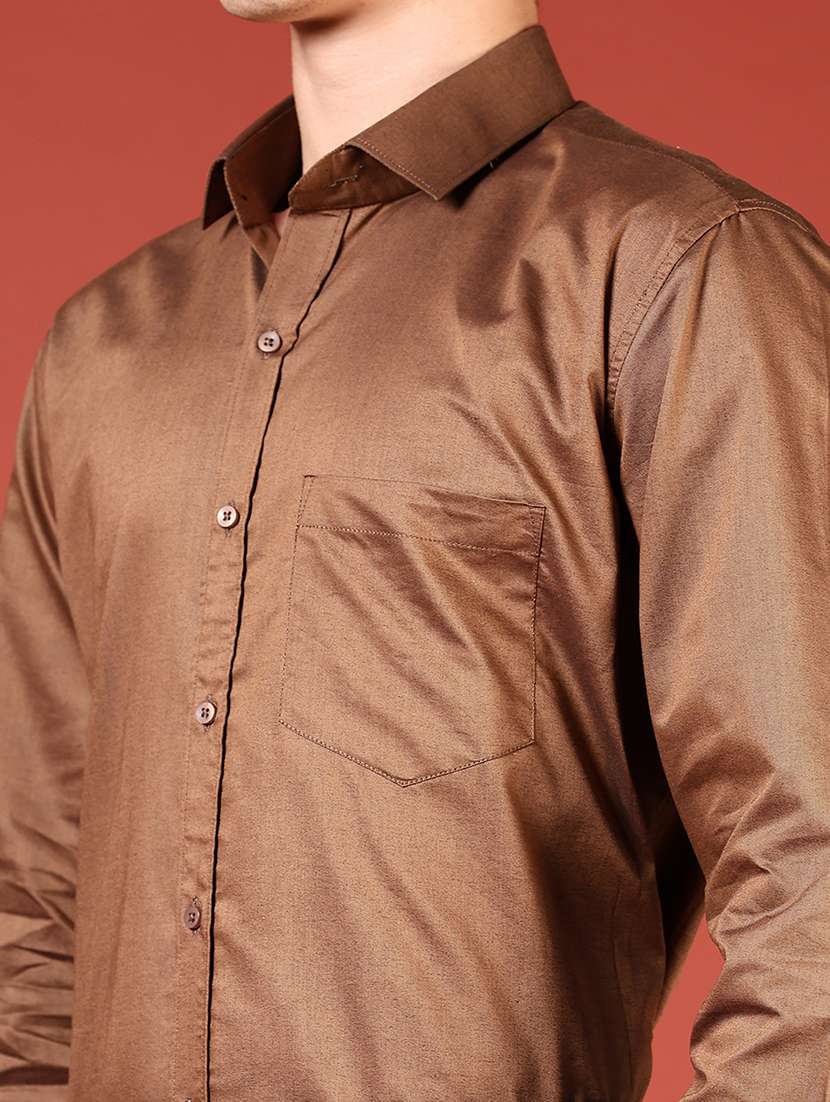 men solid long sleeve regualr fit formal shirt - 22163390 -  Standard Image - 5