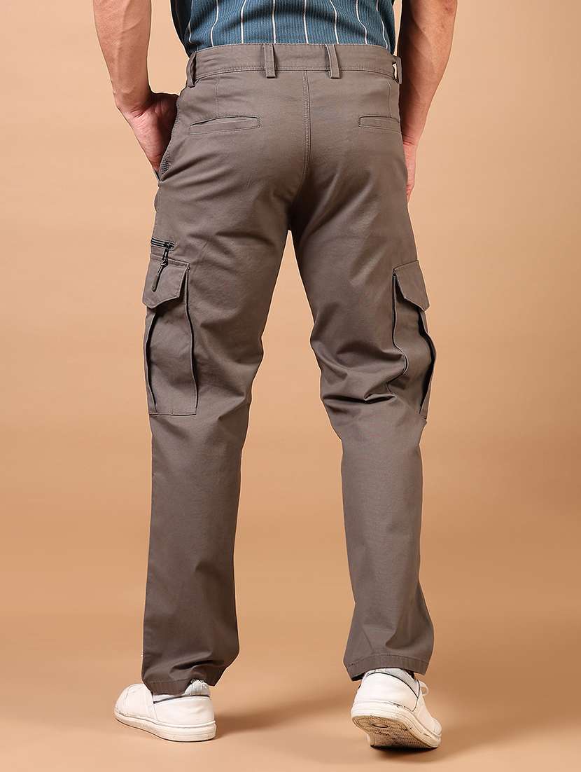 men solid mid rise cargo - 22163413 -  Standard Image - 3