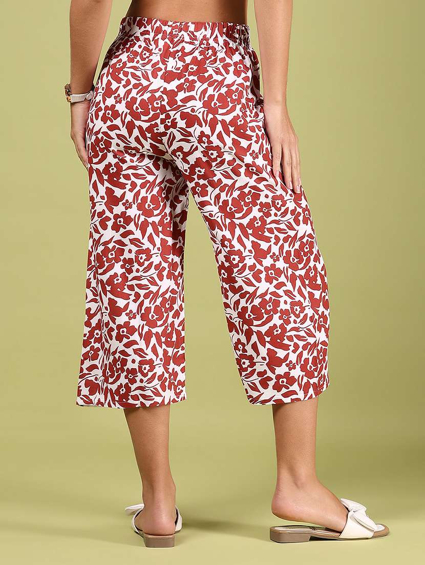 women printed mid rise relaxed fit capri - 22163423 -  Standard Image - 3