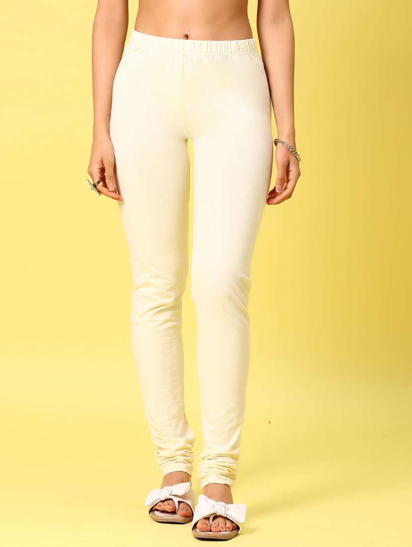 women solid mid rise full length legging