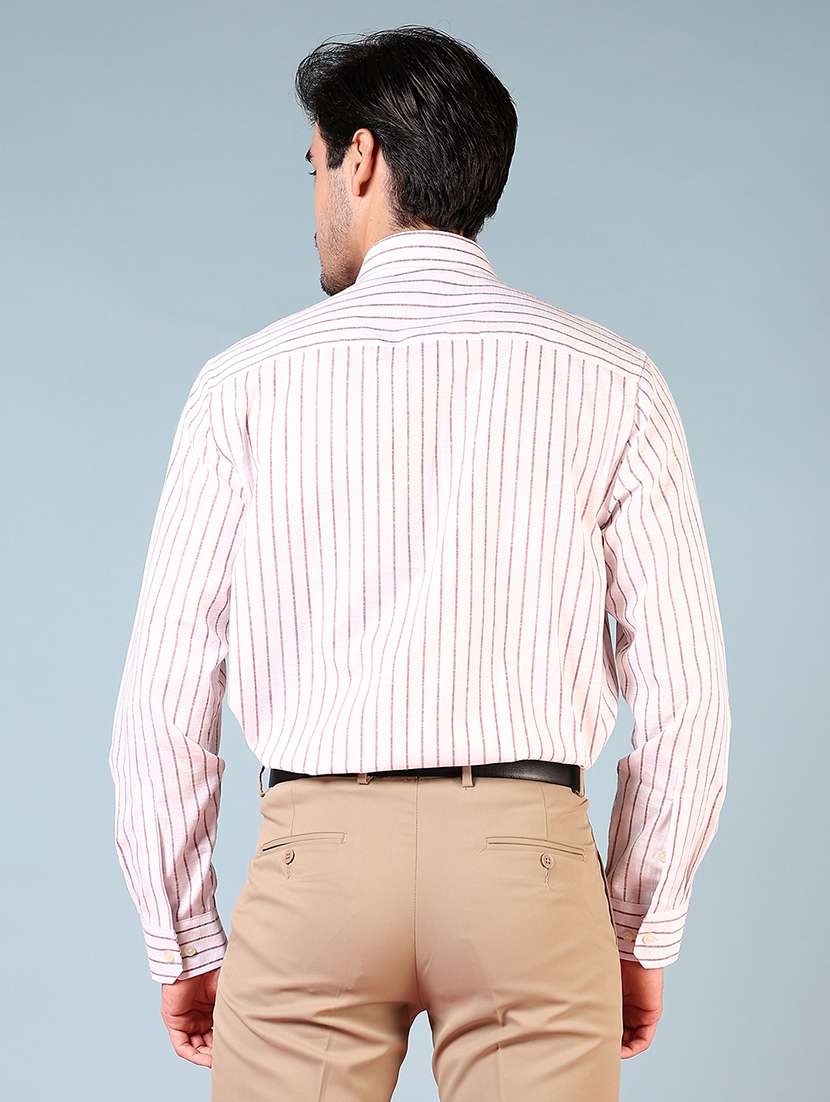 men striped long sleeve regualr fit formal shirt - 22163860 -  Standard Image - 3
