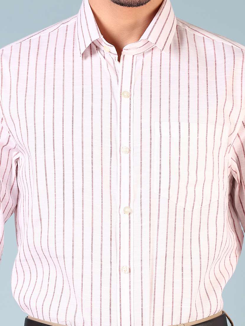 men striped long sleeve regualr fit formal shirt - 22163860 -  Standard Image - 5