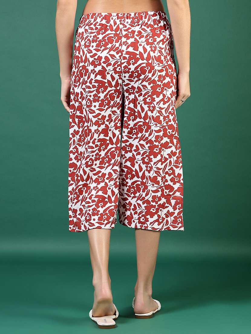 women printed mid rise relaxed fit capri - 22163899 -  Standard Image - 3