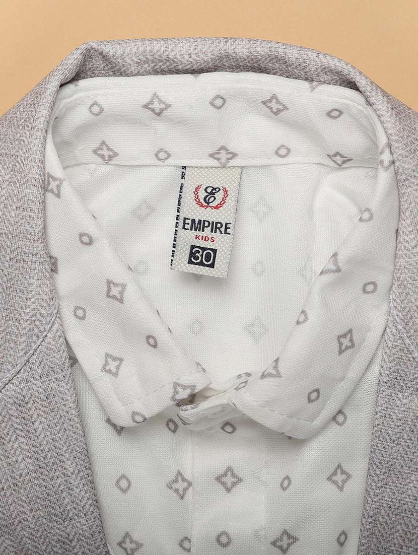 boys checkered long sleeve trouser shirt with waistcoat set - 22163918 -  Standard Image - 3