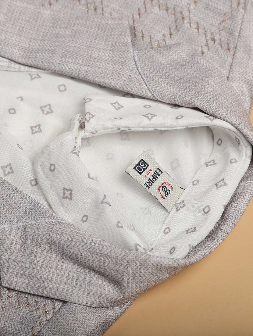 boys checkered long sleeve trouser shirt with waistcoat set - 22163918 -  Standard Image - 5