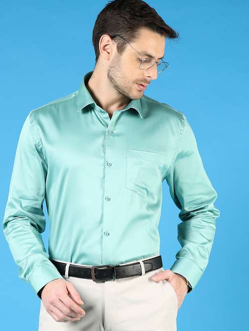 men solid long sleeve regualr fit formal shirt - 22164003 -  Standard Image - 0