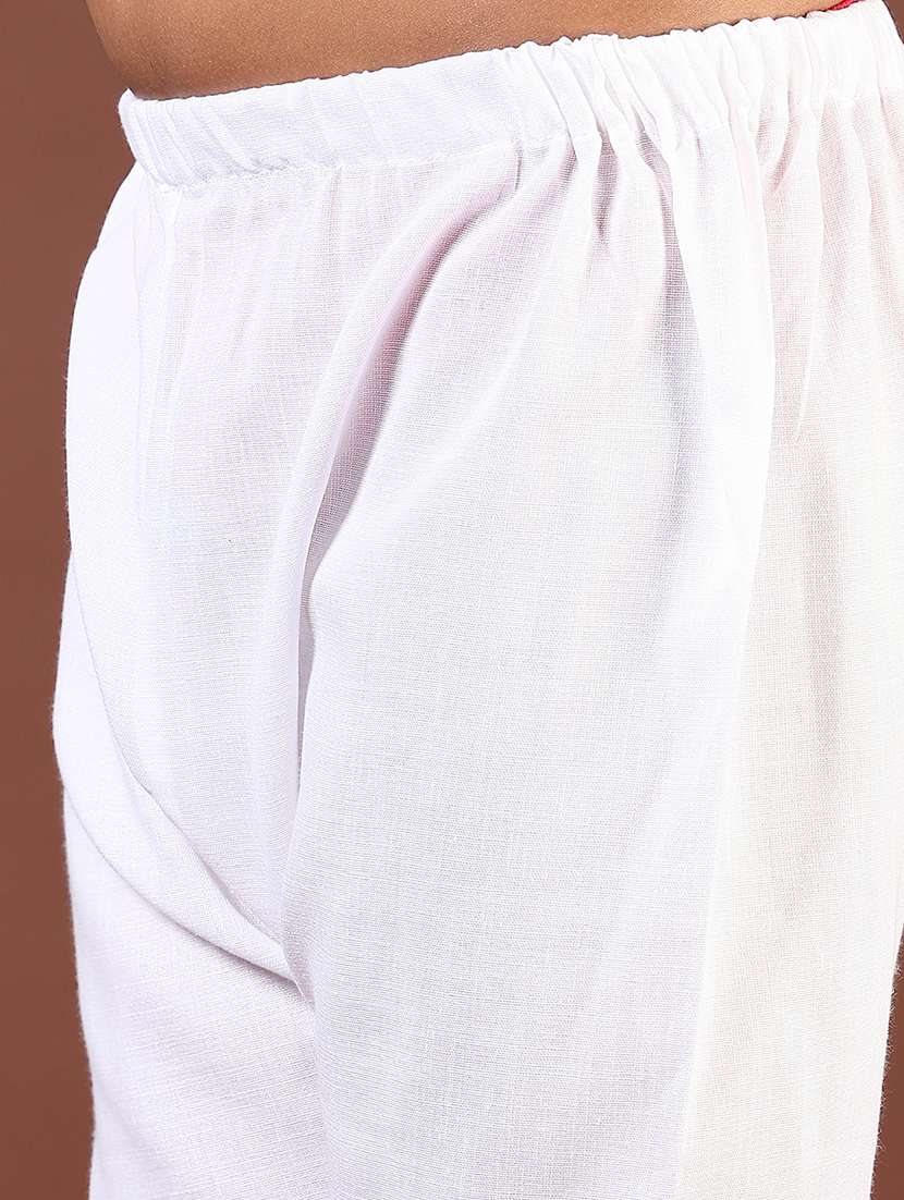 boys solid long sleeve kurta and pyjama set - 22164356 -  Standard Image - 5