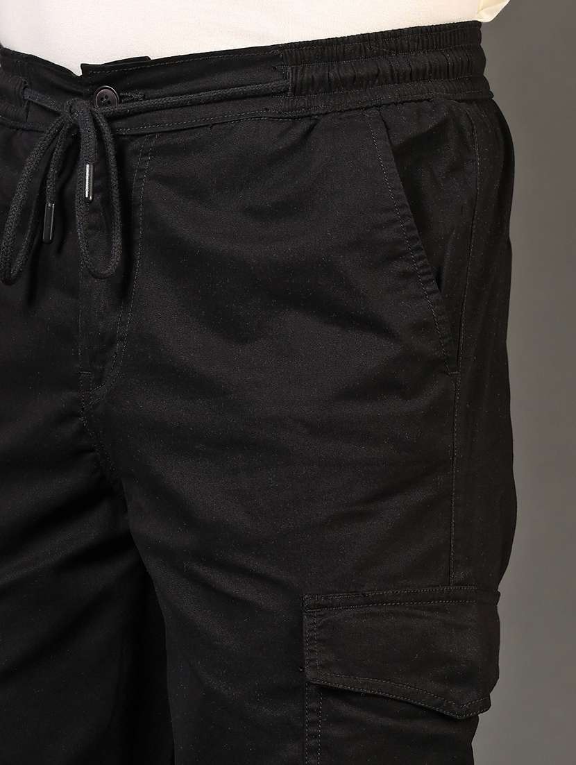 men solid mid rise cargo - 22164446 -  Standard Image - 5
