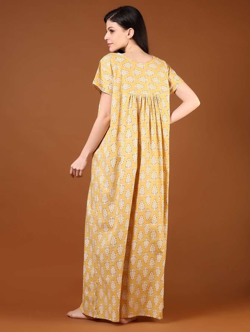 women printed short sleeve nighty - 22164461 -  Standard Image - 3