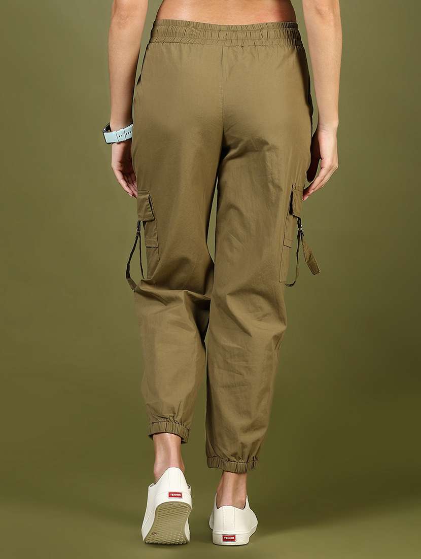 women solid mid rise regular fit jogger - 22164605 -  Standard Image - 3