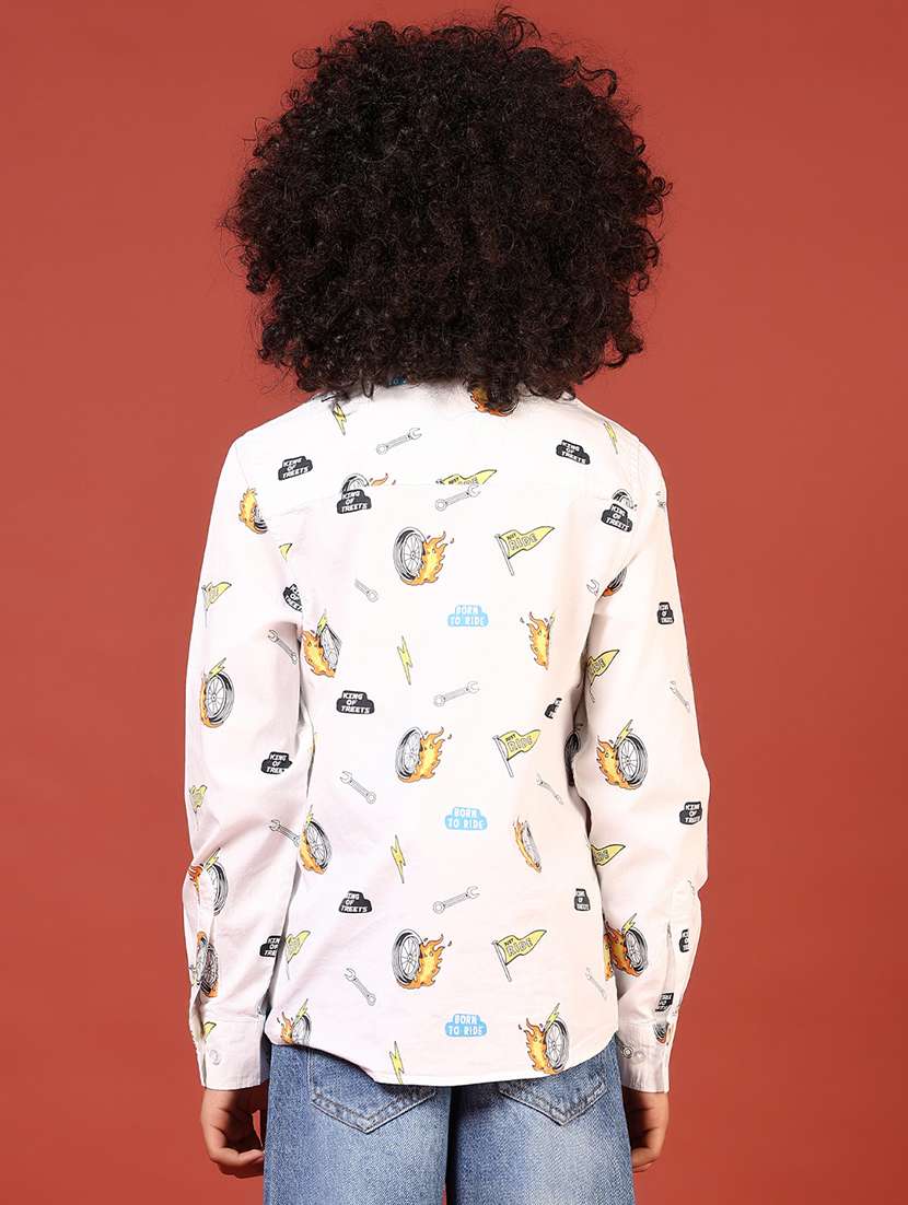 boys printed long sleeve casual shirt - 22164812 -  Standard Image - 3