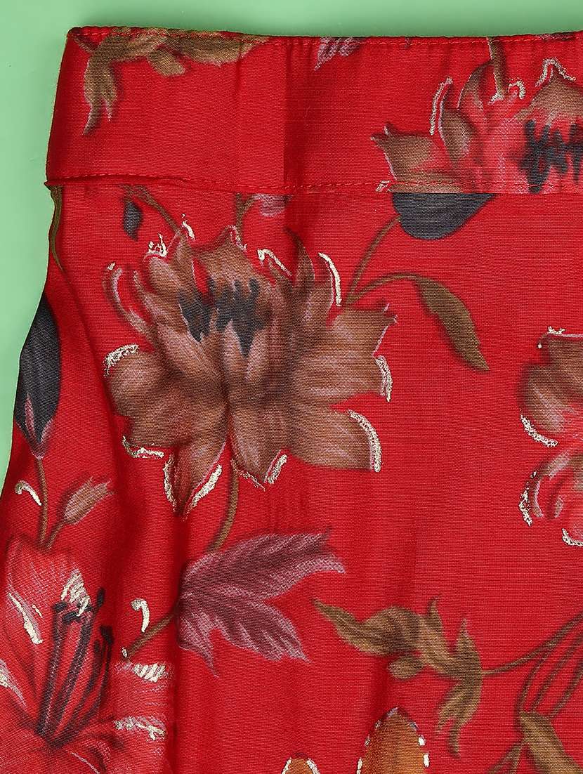 girls floral print kurta and sharara set - 22164947 -  Standard Image - 3