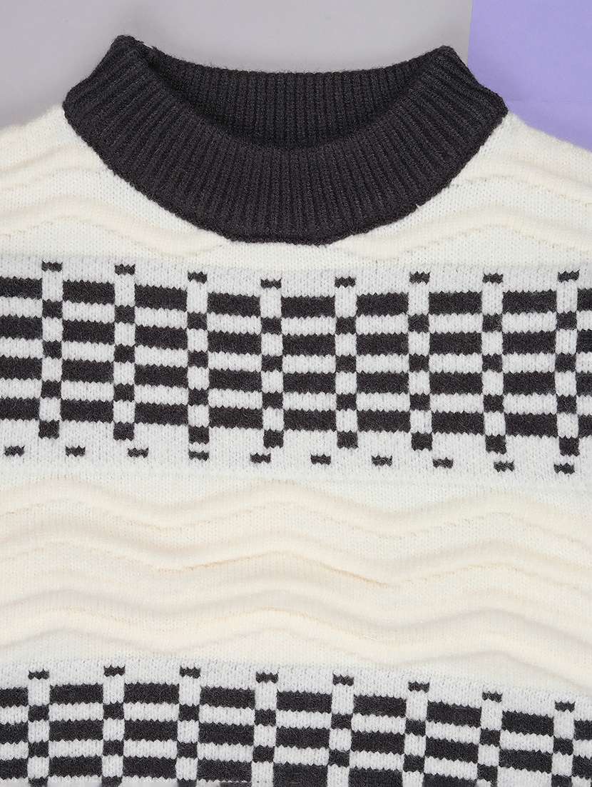 Boys Self Designed Long Sleeve Sweater - 22164950 -  Standard Image - 3