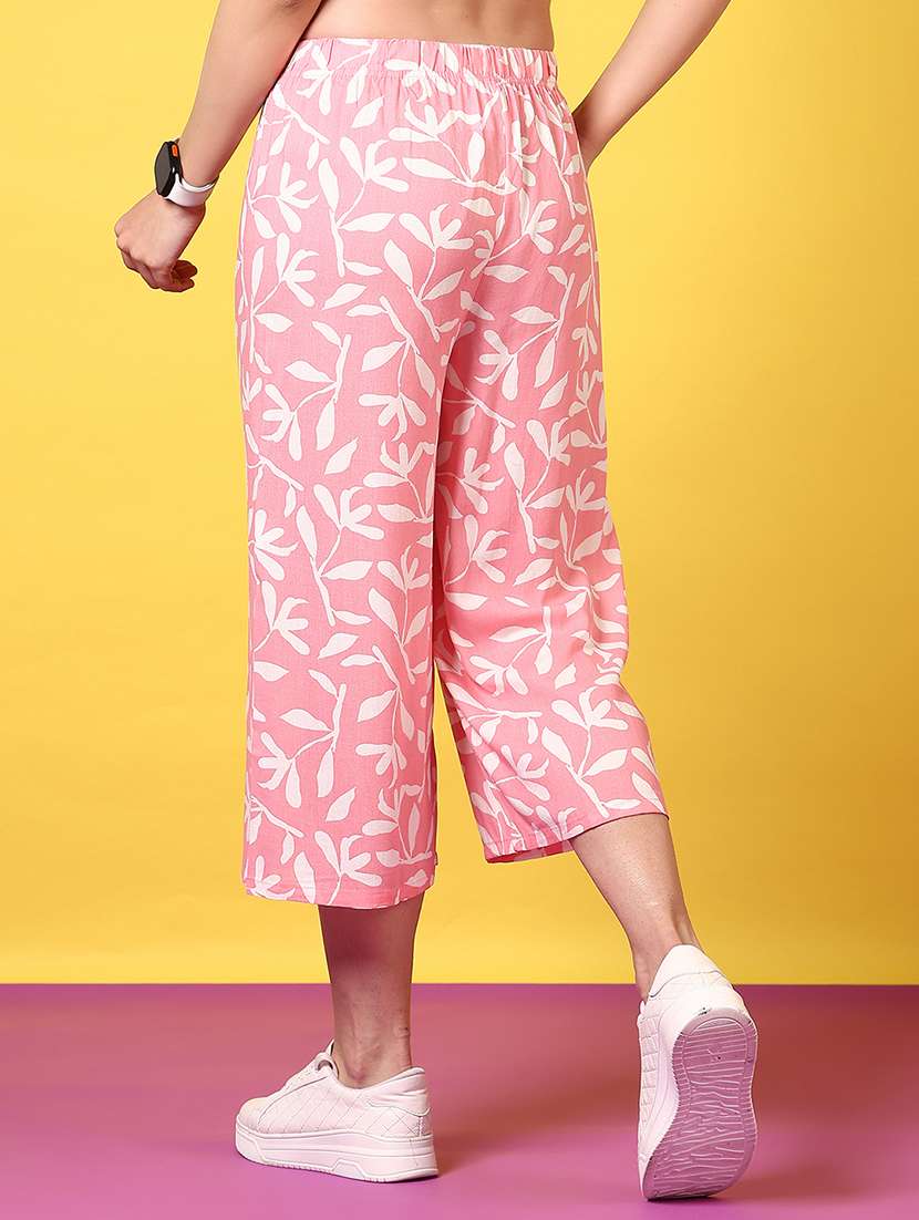 women printed mid rise relaxed fit capri - 22165292 -  Standard Image - 3