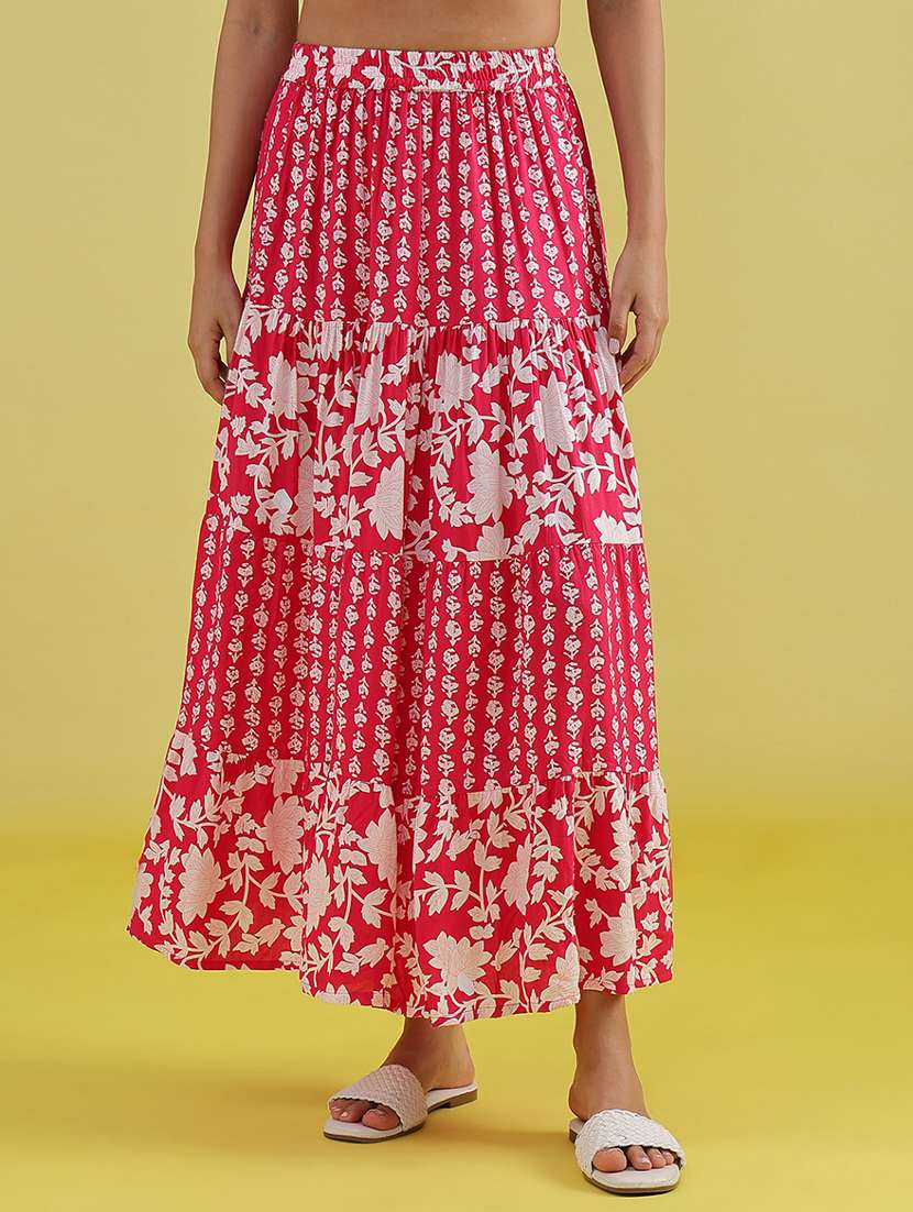 Women Printed High Rise Long Skirt - 22165443 -  Standard Image - 3