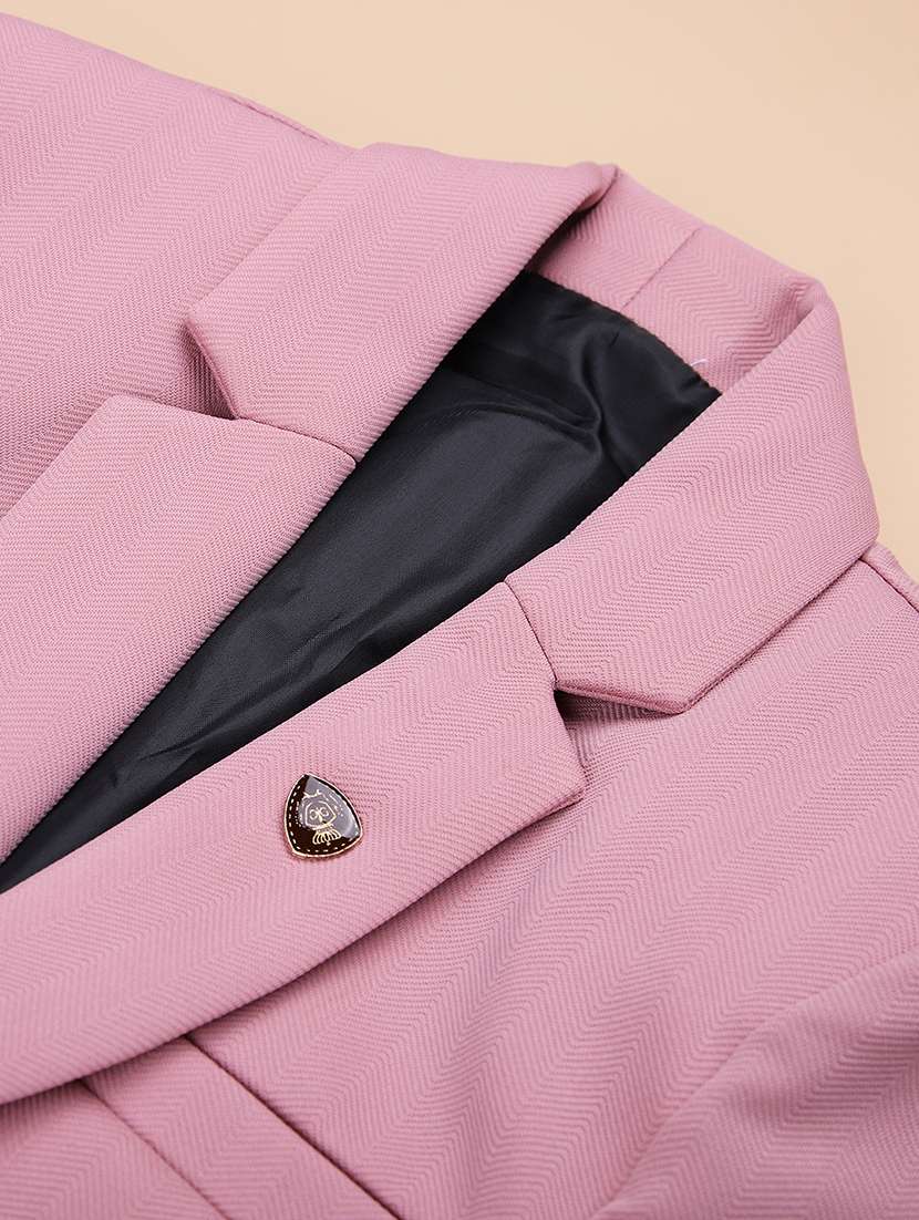 boys solid long sleeve lapel collar blazer - 22165645 -  Standard Image - 3