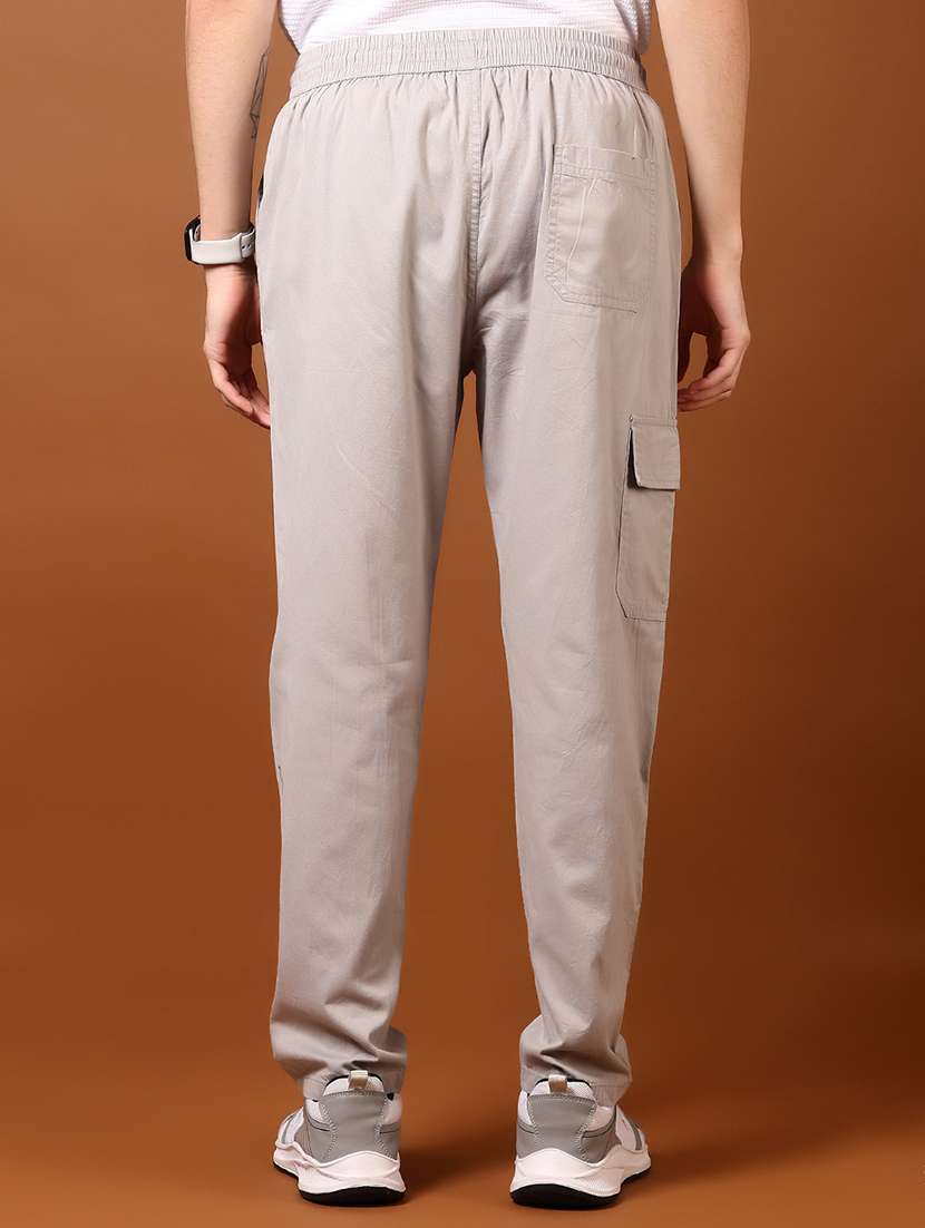 men solid mid rise regular fit cargo - 22165651 -  Standard Image - 3