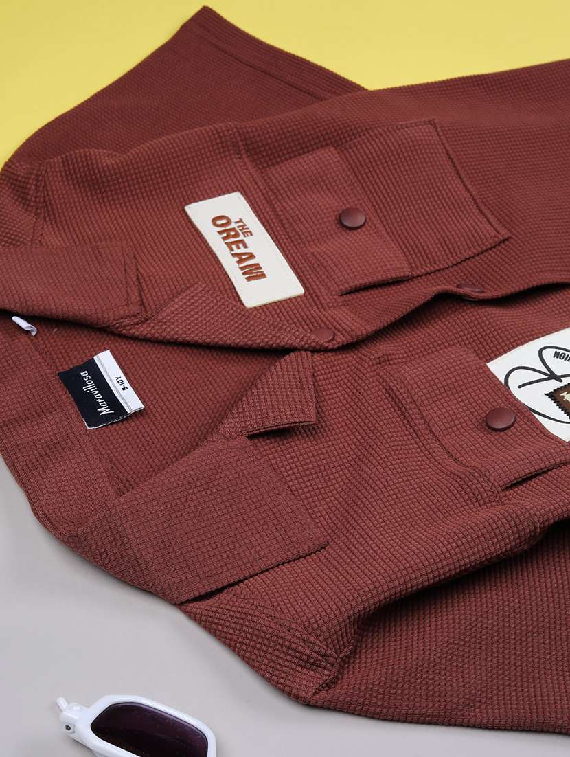 boys solid cuban collar short sleeve shirt - 22165843 -  Standard Image - 3